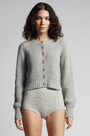 TILLY SHORT PANT | PALE GREY MELANGE